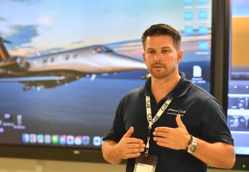 CAE Phenom simulator instructor and aerial coordinator Kevin LaRosa.