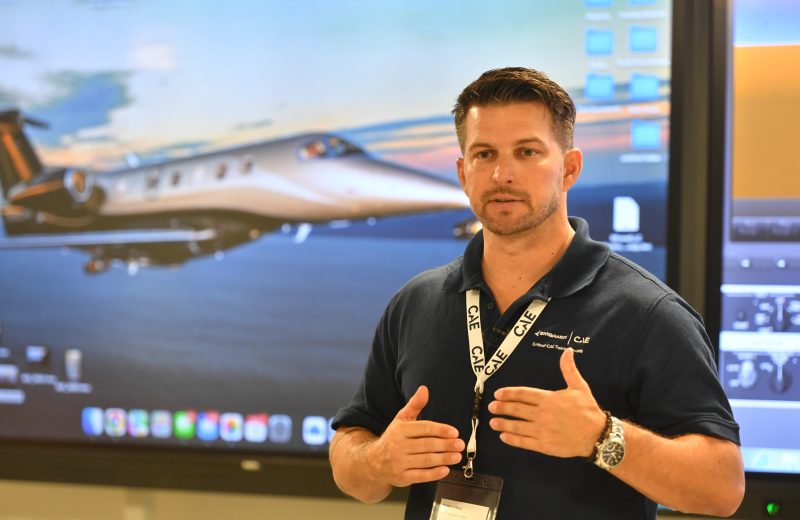 CAE Phenom simulator instructor and aerial coordinator Kevin LaRosa.